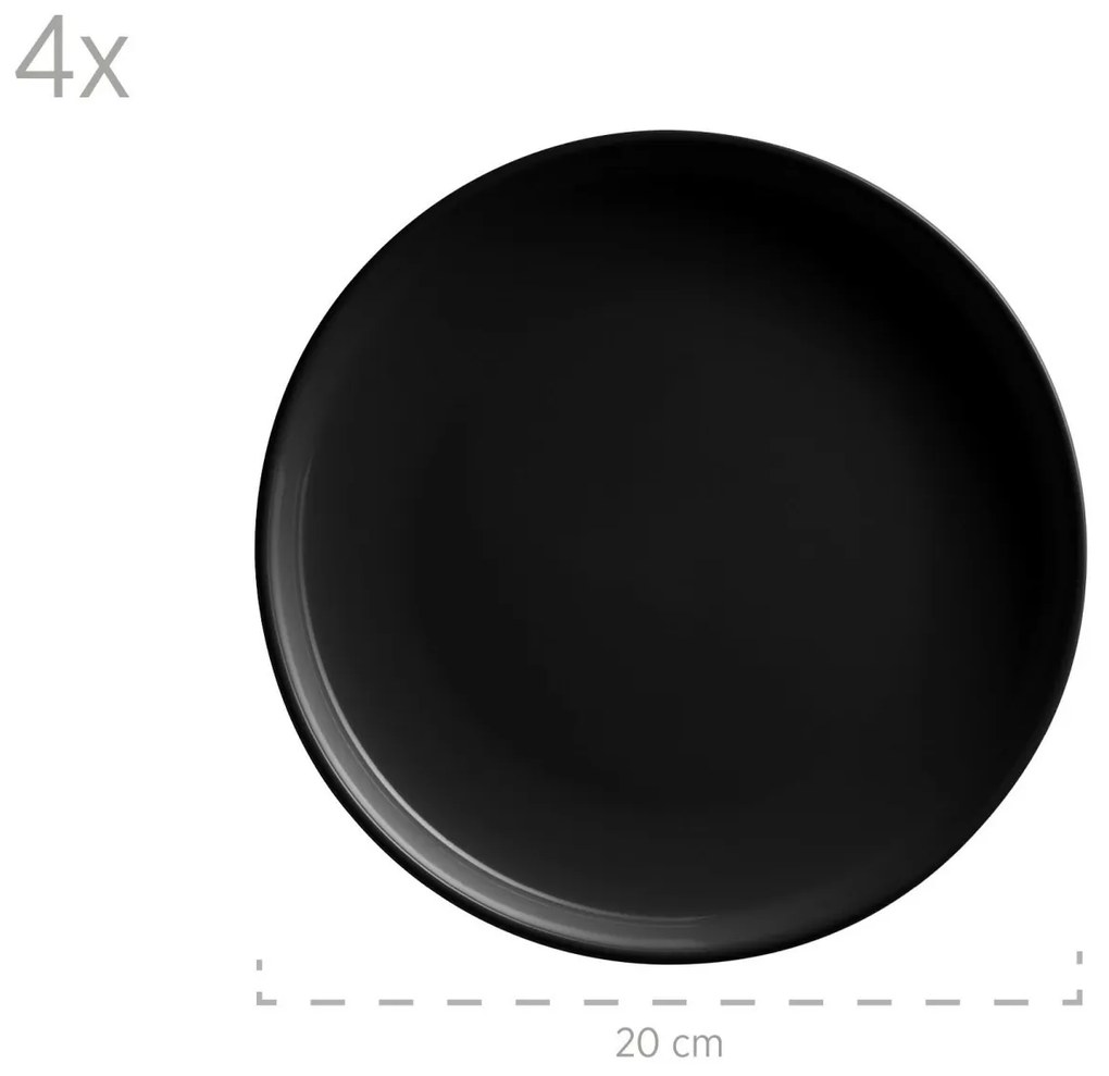 Mäser 16-dielna jedálenská súprava ALENIA, čierna