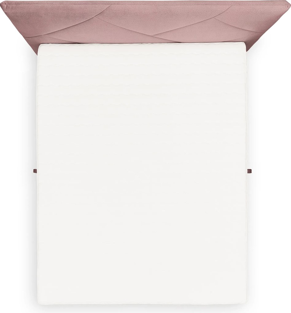 Posteľ Boxspring Wasil 180x200 s úložným priestorom - ružový hydrofóbny zamat Element 18