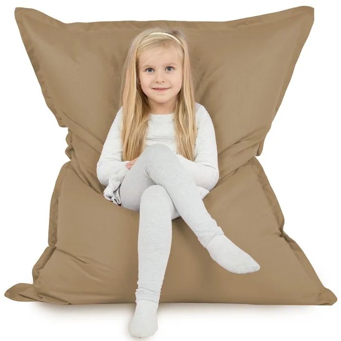 XL vankúš na sedenie – vodeodolný poťah, vhodný na záhradu aj do interiéru Farba: 3.Bežový