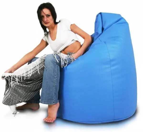 INTERMEDIC SK - Sedací vak Mega Sako z ekokože 135x85 cm | relaxačné a pôrodné kreslo, 335 l Farba: E20 - Zeleno-modrá (tyrkysová) (Ekokoža)
