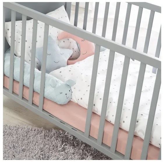 roba Detská postieľka Sternenzauber s príslušenstvom, 70 x 140 cm (hnedosivá) (100340823)