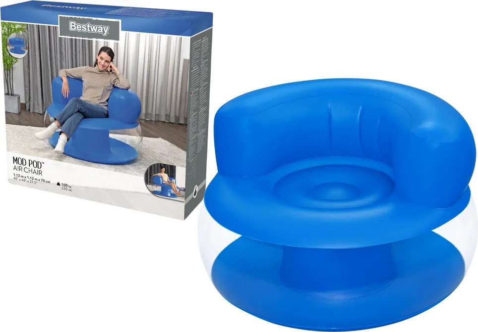 Nafukovacie kreslo Blue112 x 112 x 70 cm Bestway 75138
