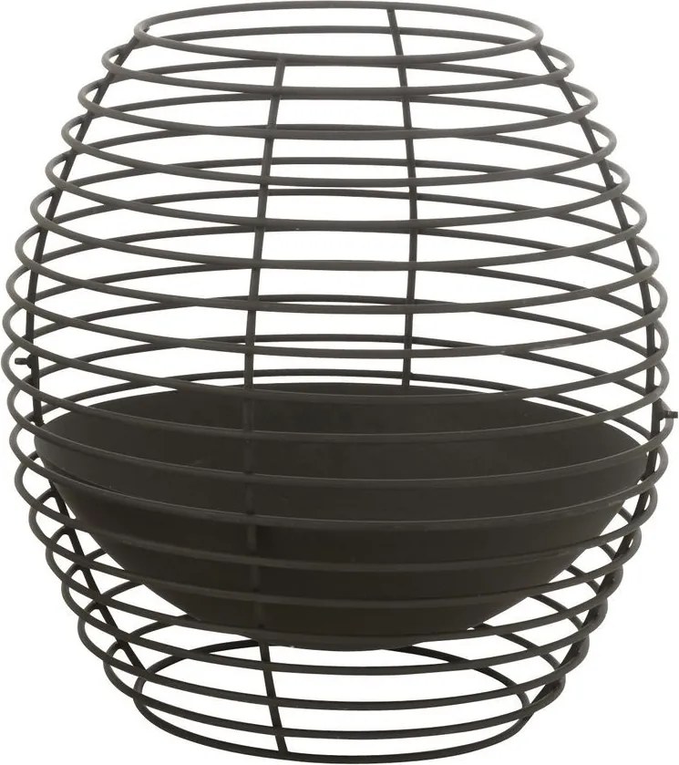 Čierno-hnedé železné okrúhle ohnisko Tippo - Ø 60*60 cm