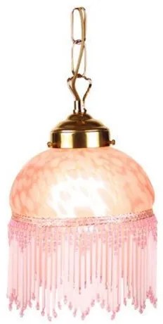 Retro závesná lampa s girlandami PEARL PINK Ø20