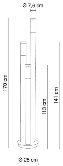 Globo 3159-3 - Vonkajšia lampa BOSTON 3xE27/60W/230V IP44