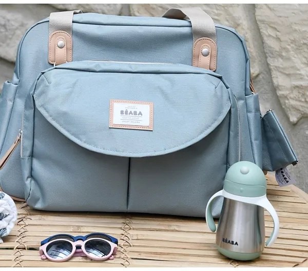 Beaba - Termoizolačný hrnček so slamkou 250 ml zelená