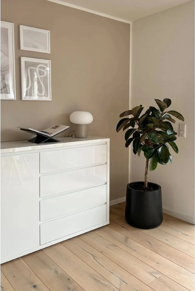 Kvetináč VEKRA, sklolaminát, výška 40 cm, čierna