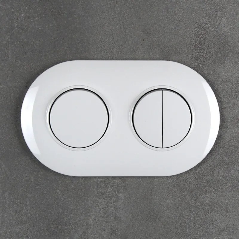 Elhard Okrúhly dvojitý rámček Rondo, biely RD3002W