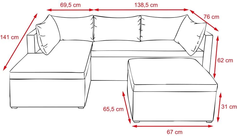 Rohová ratanová sedacia súprava Avenberg TERALINA