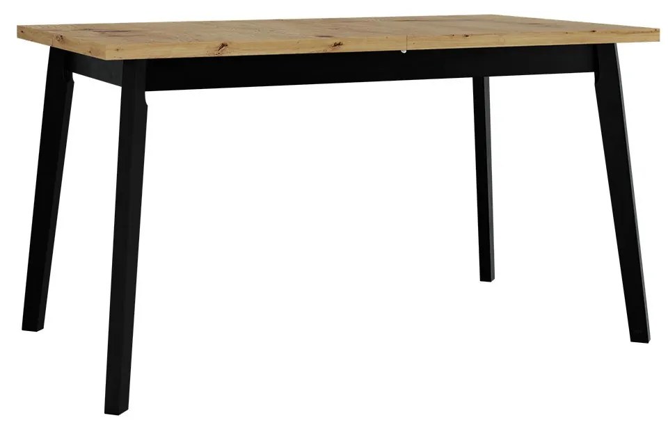 Stôl Harry 80 x 140/180 V, Morenie: dub artisan L, Farby nožičiek: biela