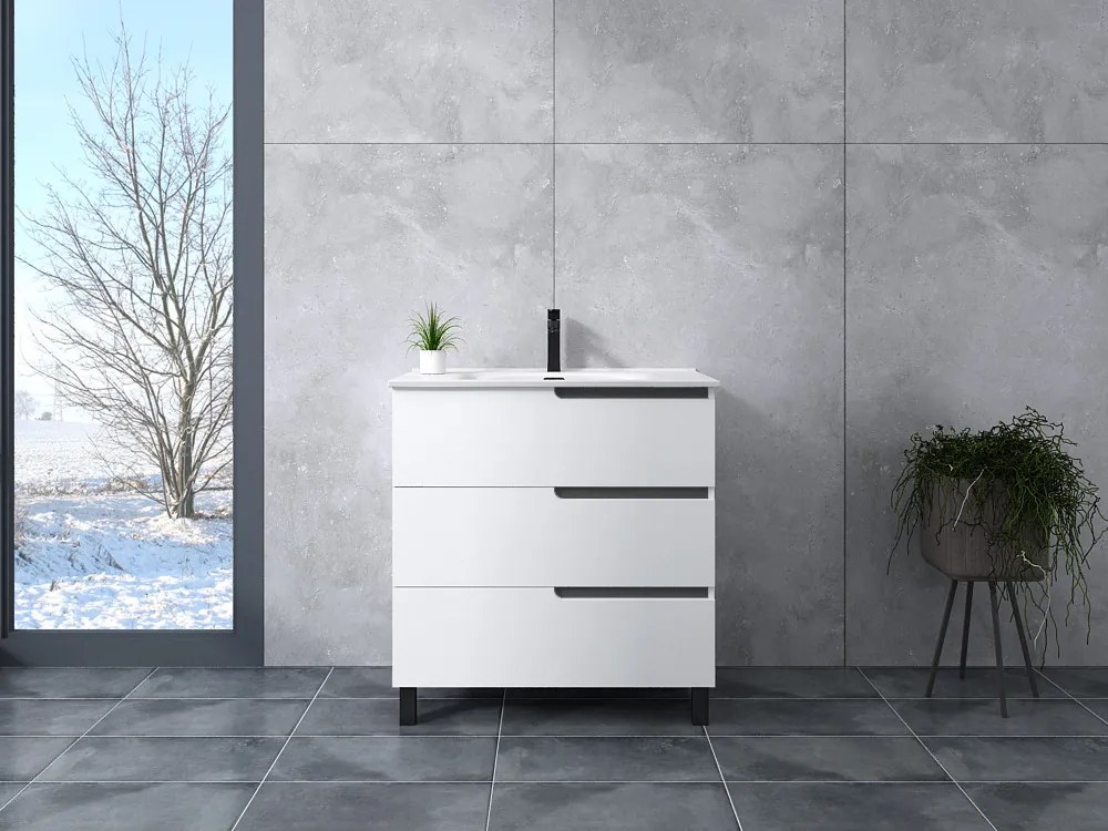 Torino White Kúpeľňová skrinka s umývadlom 100cm
