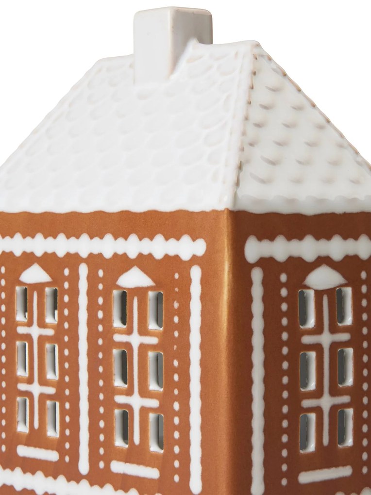 KÄHLER Porcelánový svietnik Gingerbread Lighthouse Medium
