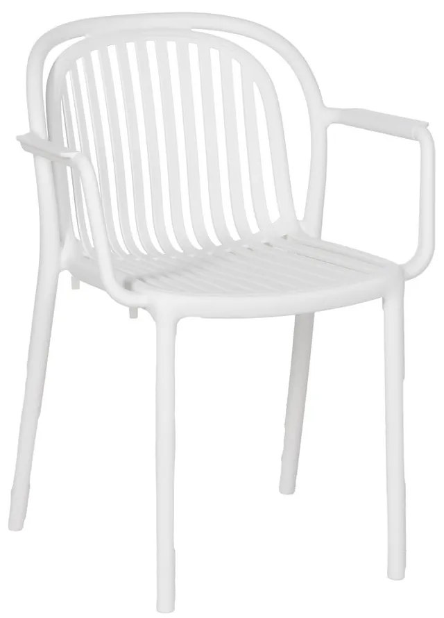 Biela plastová jedálenská stolička Alia – Ixia