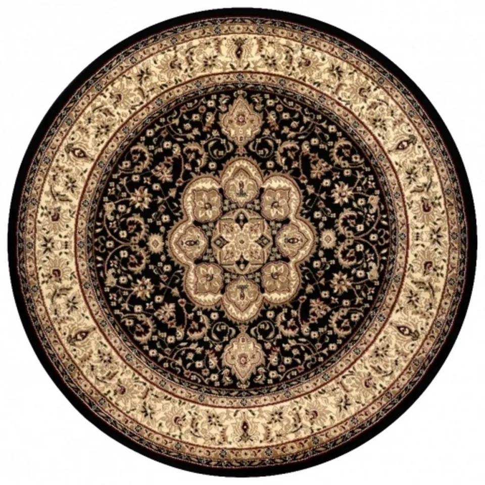 Kusový koberec Agas čierny kruh 120cm