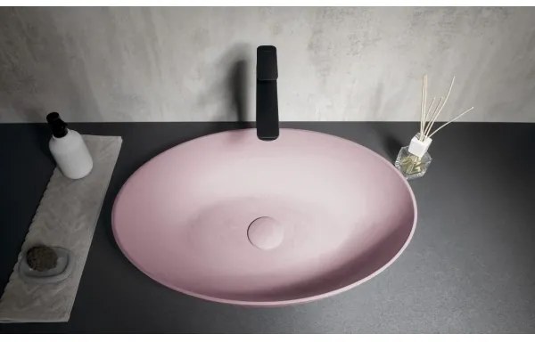 Sapho - Umývadlo na dosku FORMIGO 60x40 cm betón/ružová