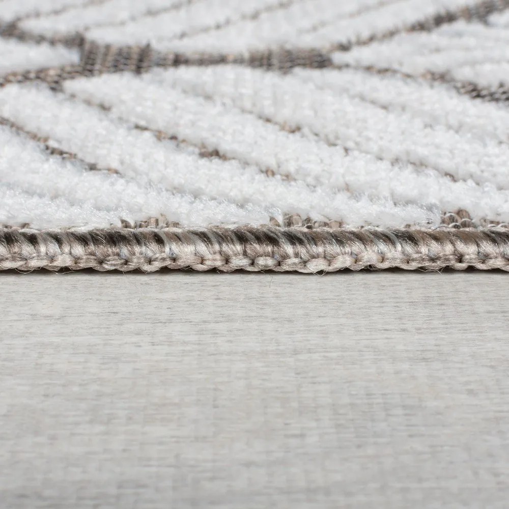 Vnútorný a vonkajší koberec slonovinový 120x170 cm Elm Leaf – Flair Rugs