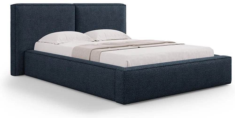 Micadoni Jodie dizajnová posteľ - Modrá, Bouclé, 200 cm