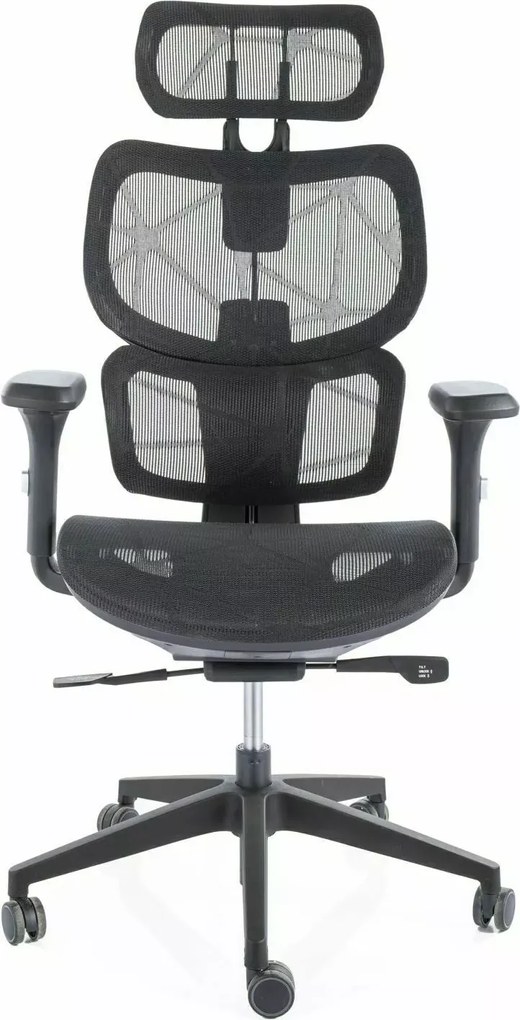 SI Otočná stolička Devon čierna