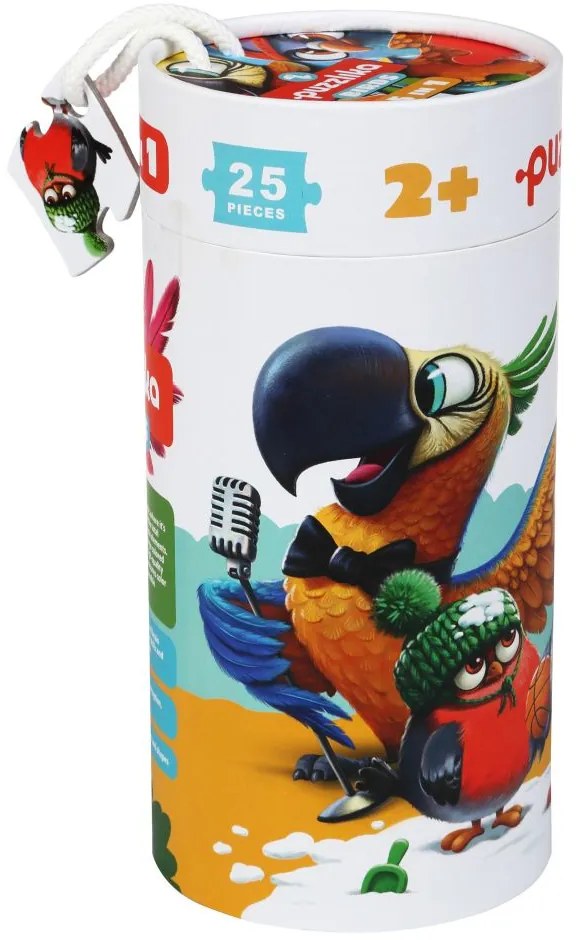 Puzzlika 14255 Ptáci 5v1 5 obrázků z 25 dielov