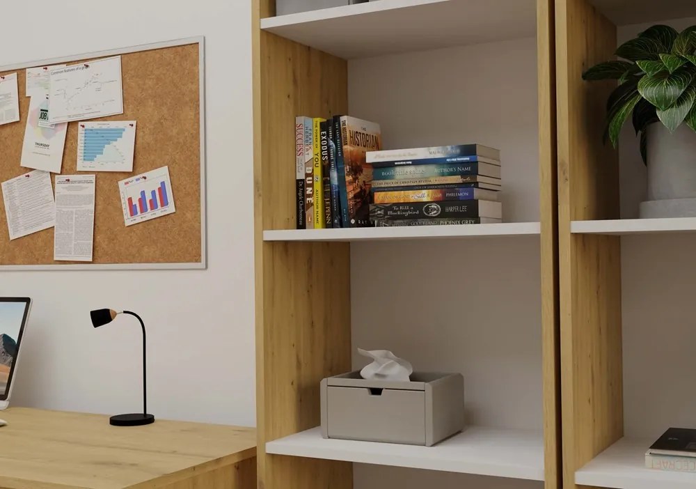 Regál Onyx R50 50 cm dub Artisan/biely