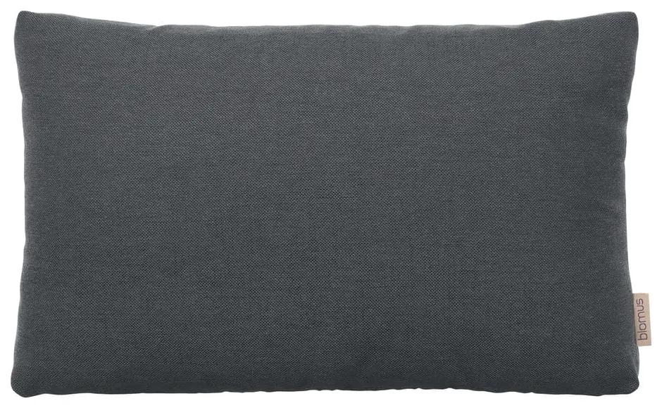 Tmavosivý bavlnený poťah na vankúš Blomus, 60 x 40 cm