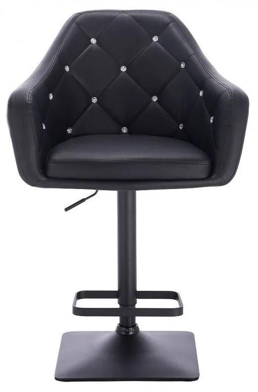 LuxuryForm Barová stolička ROMA na čierne podstave - čierna