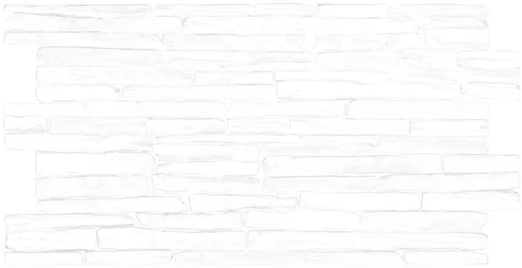 Obkladové panely 3D PVC TP10015929, rozměr 980 x 500 mm, kámen bílý, GRACE