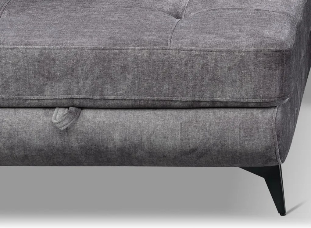 Rohová sedacia súprava Sergio, dymovo šedá látka, ľavý roh