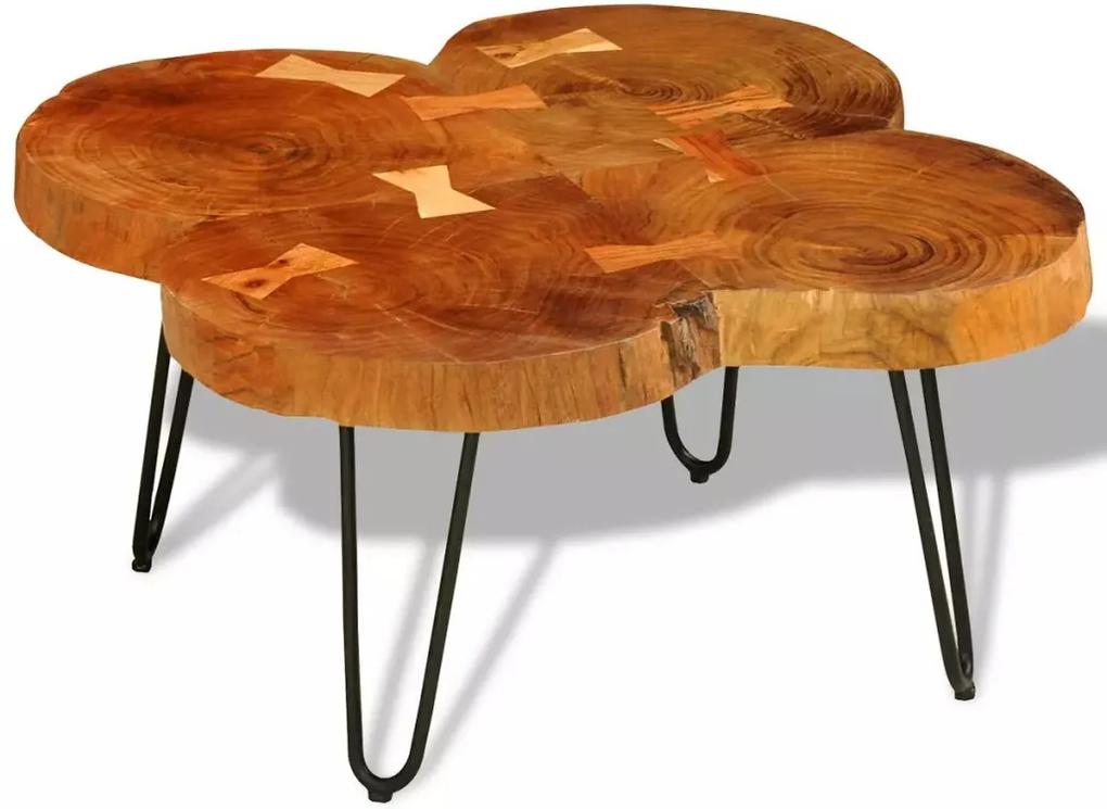 242444 Edco Konferenčný stolík 35 cm, 4 kmene, drevený masív sheesham