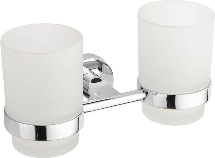 Mexen Tiber dvojitý pohár na zubné kefky, chrómová - 7050552-00