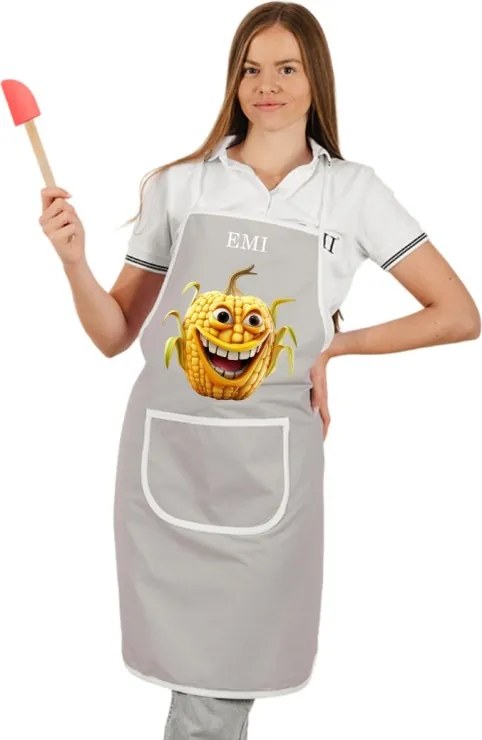 Kuchynská zástera Corny EMI, sivá