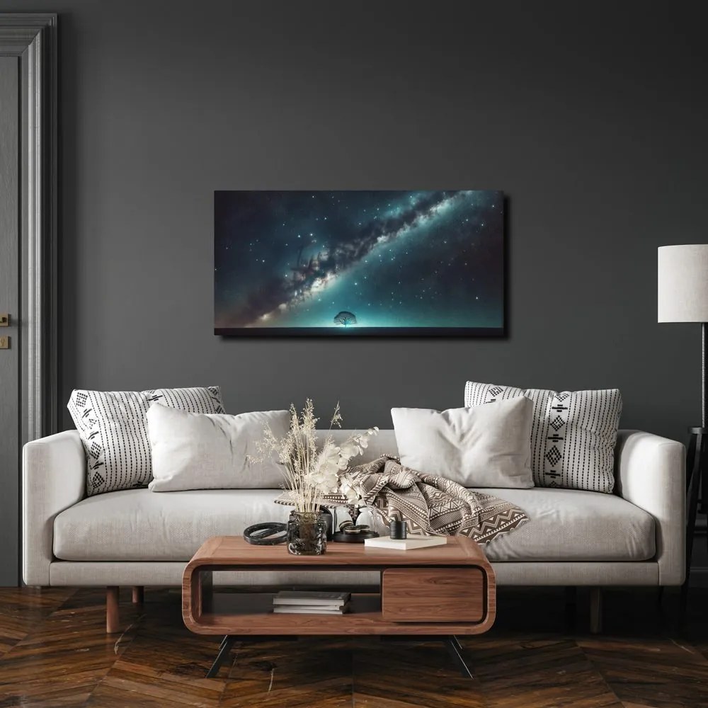 Obraz osamelý strom života v noci