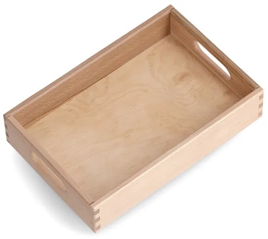 Drevená debnička, organizér s rúčkami LACQ, 30 x 20 x 7 cm