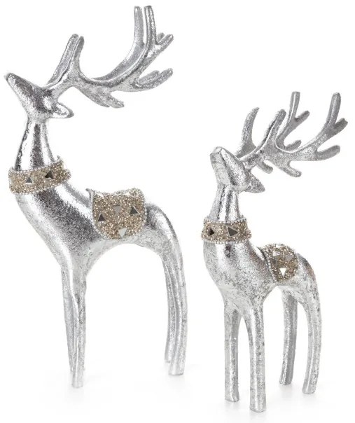 Vianočná dekorácia sob FIG 167 A strieborná