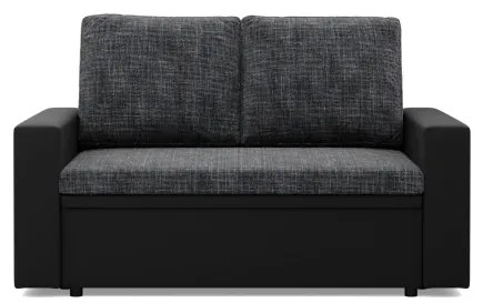 Dvojmiestna pohovka LUNA rozkladacia, tmavosivá / čierna