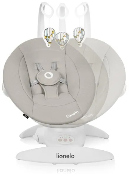 Lionelo - Detské hojdacie kresielko s melódiou IRIS 4xAA béžová (Sand)
