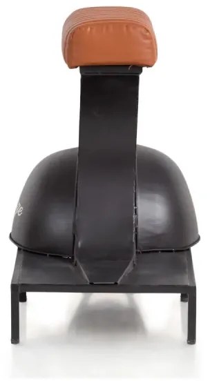 furniture-nabytek.cz - Barová stolička Skúter, lakovaný kov, hnedá / čierna