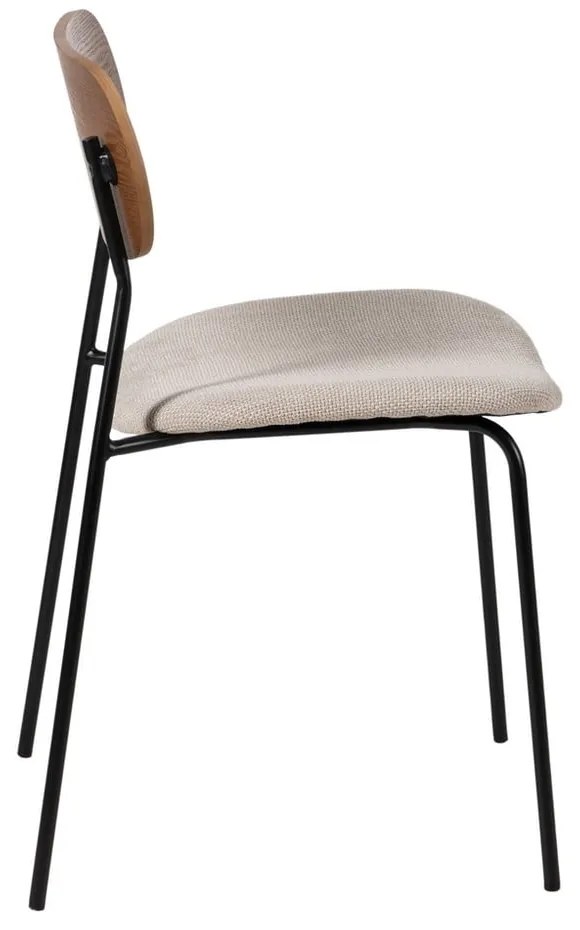 Hnedo-krémové jedálenské stoličky v súprave 4 ks Moe – Ixia