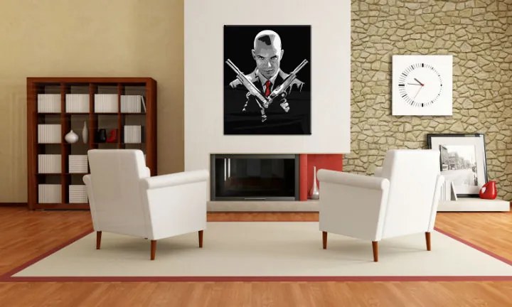 Ručne maľovaný POP Art obraz HITMAN | rôzne rozmery