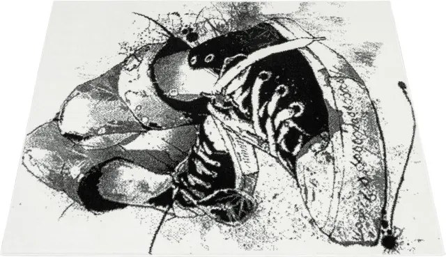 Koberec Lima 9365A biely / čierny