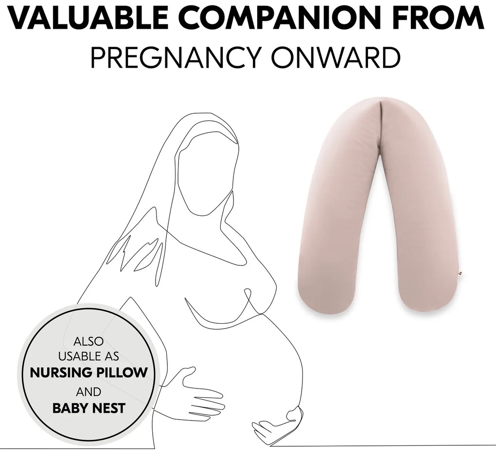Hauck Multifunkčný vankúš NURSE N CARE, Smoky Pink