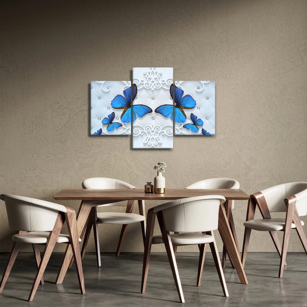 Obraz - Modré motýle (90x60 cm)