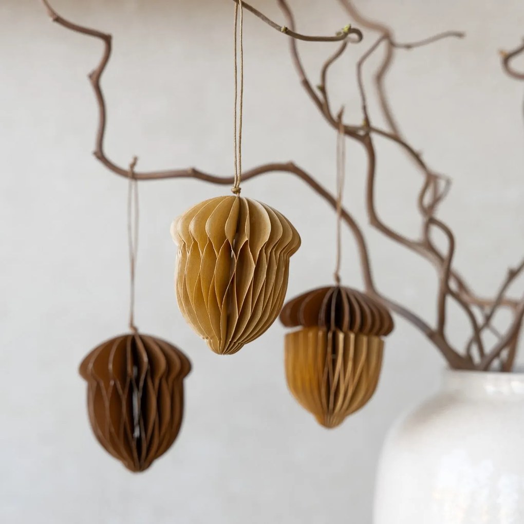 Storefactory Jesenná dekorácia Ekholmen Brown 8 cm