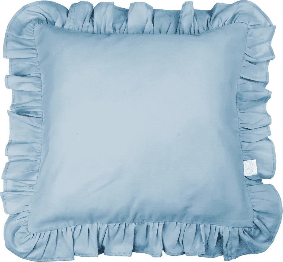 Vankúš s volánikmi modrá 45cm