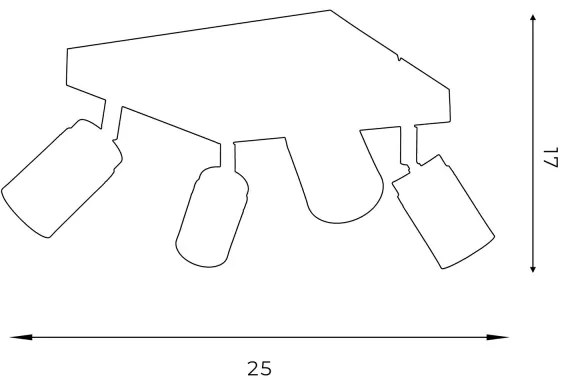 Bodové svietidlo RENO 4xGU10/8W/230V čierna/zlatá