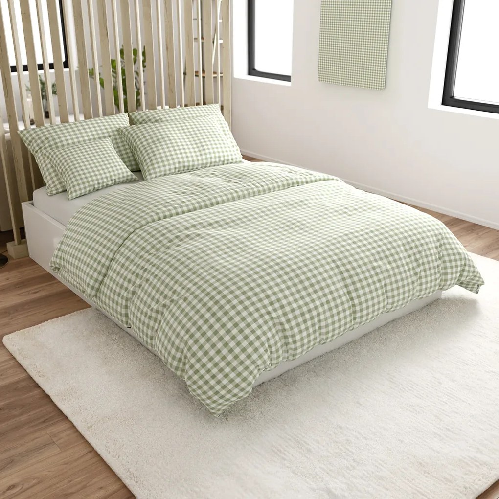 Bavlnené obliečky GRENTIS zelené Rozmer obliečok: 70 x 90 cm | 140 x 200 cm