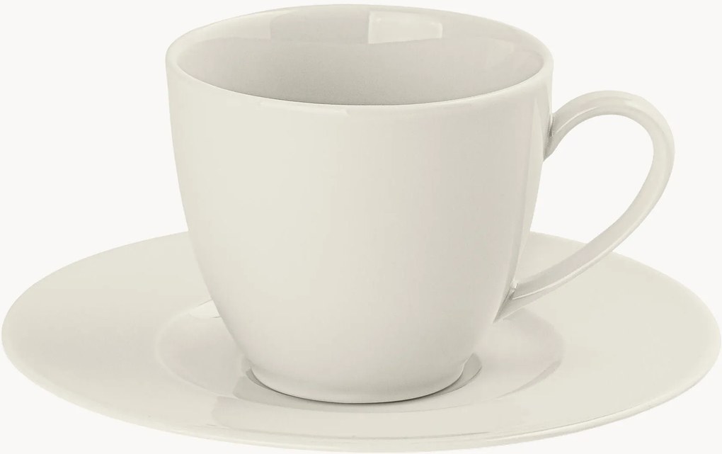 Porcelánové šálky's podšálkami Modern, 6 ks