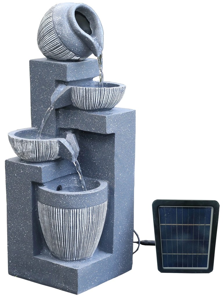 Záhradná solárna fontána BestBerg SF-19 / polyresin / 19 x 19 x 51 cm