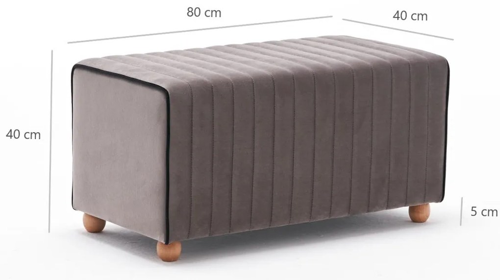 Stolička Mabel Pouf Mink