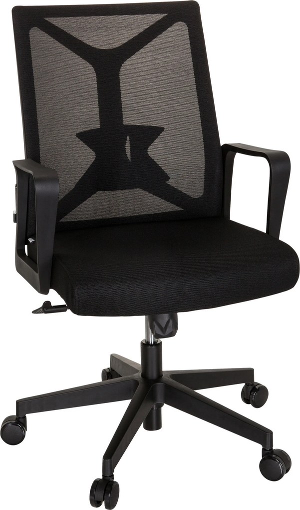 XXXLutz OTOČNÁ STOLIČKA, sieťovina, plochá tkanina, čierna MID.YOU - Online Only kancelárie - 001918031801